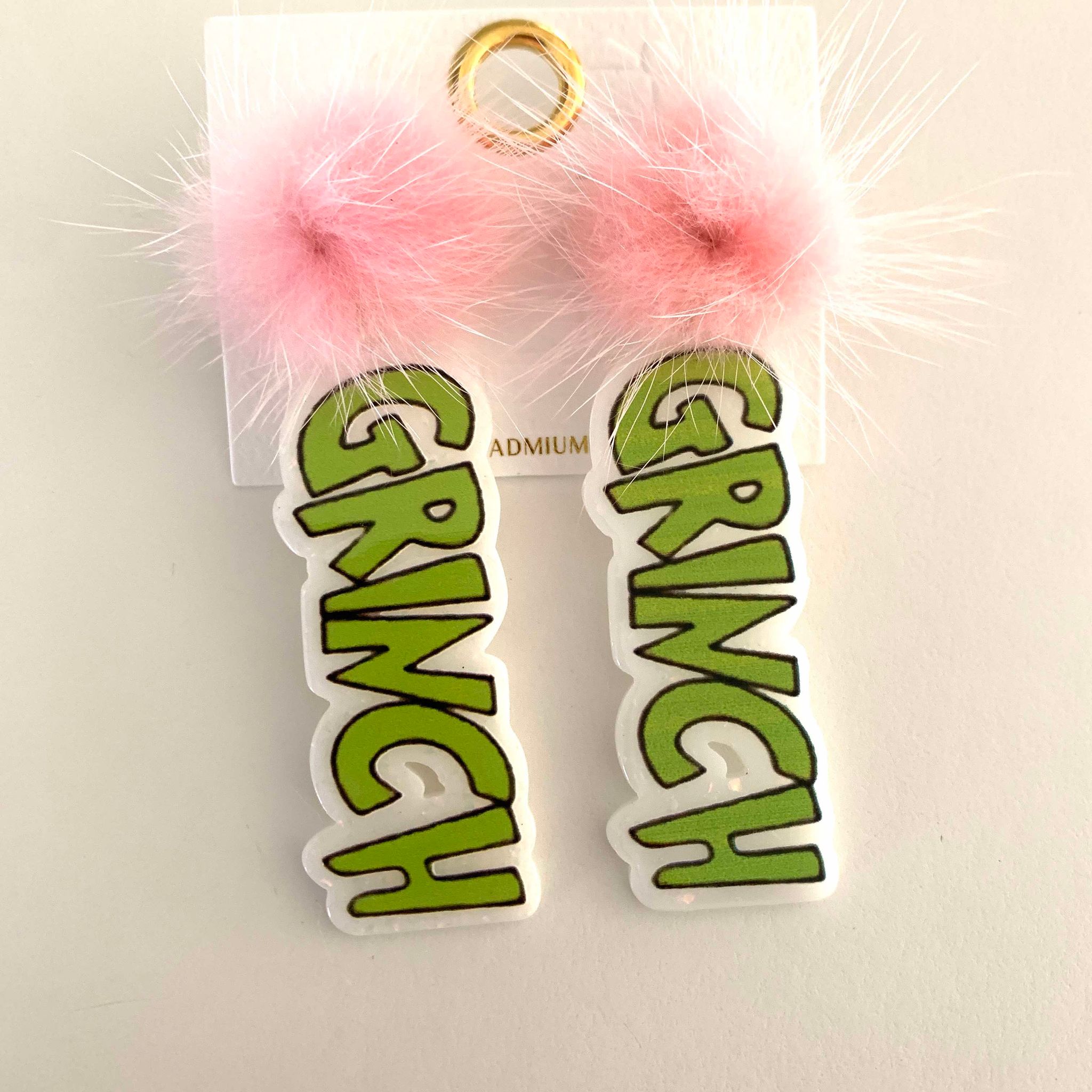 Pink puff earrings top